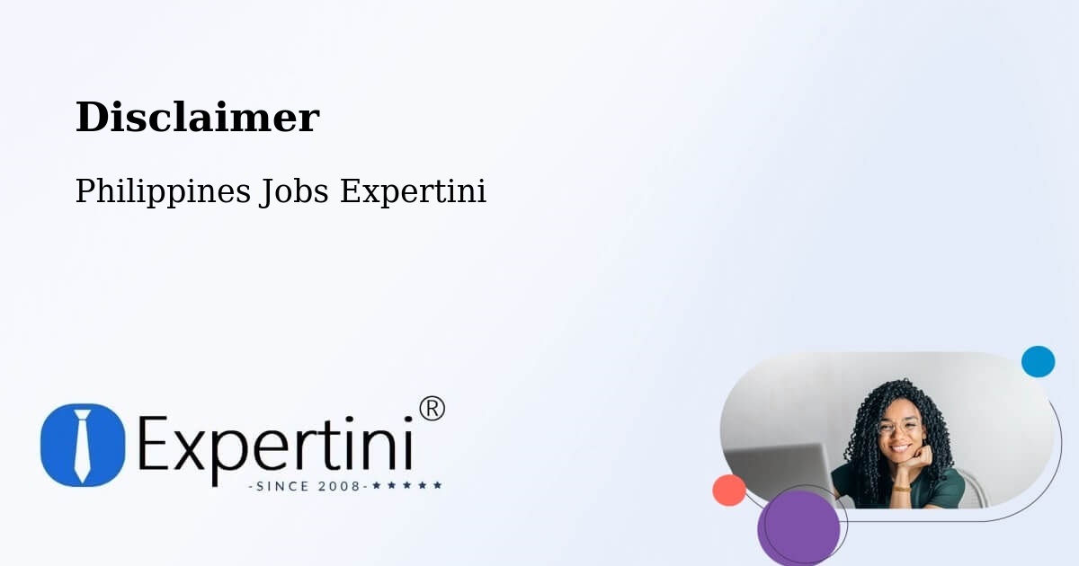 Disclaimer – Managa - Philippines Jobs Expertini